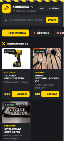 Plantilla Ferretería · Industrial