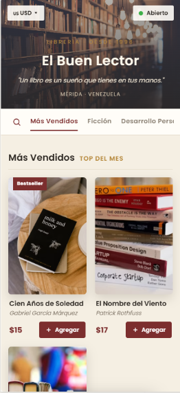 Plantilla Librería · Editorial