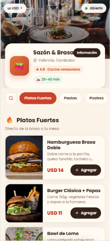 Plantilla Restaurante · Menú