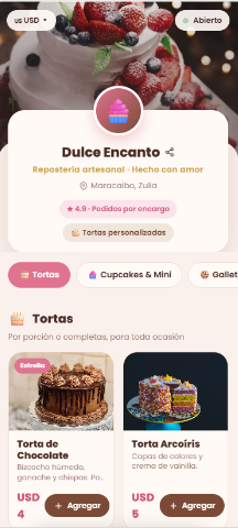 Plantilla Repostería · Pastelería